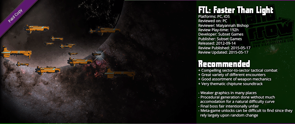 Review: FTL: Faster Than Light