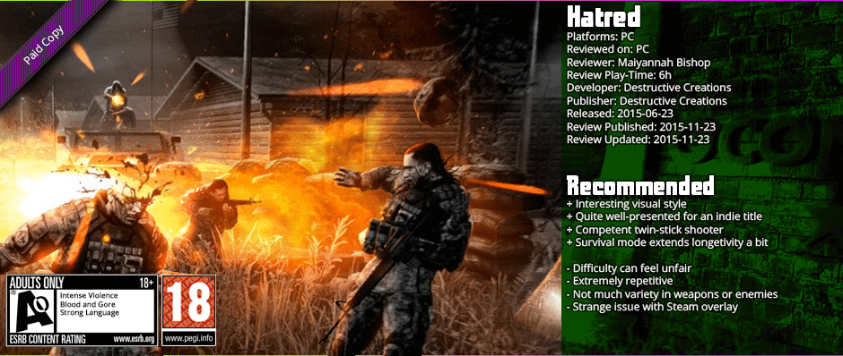 hatred pc game review