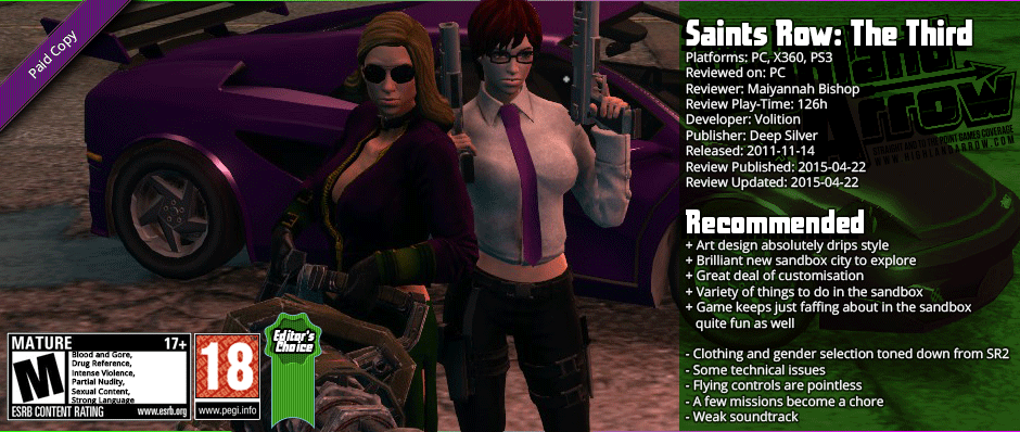 Review: Saints Row: The Third